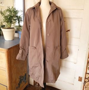 London Fog Brown Vintage Button Up Winter Coat